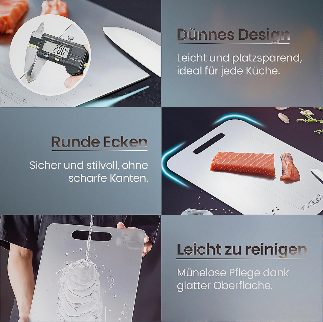 VONWERK™ Edelstahl-Schneidebrett