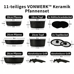 VONWERK™ Keramik-Pfannenset (11-teilig) | Das Original